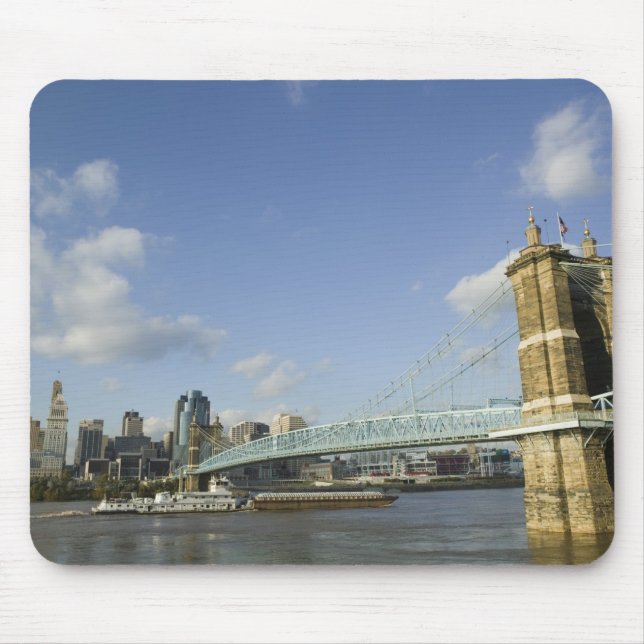 USA, Ohio, Cincinnati: Roebling Suspension 2 Mouse Pad (Front)