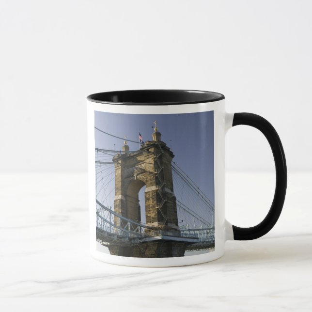 USA, Ohio, Cincinnati: Roebling Suspension 3 Mug (Right)