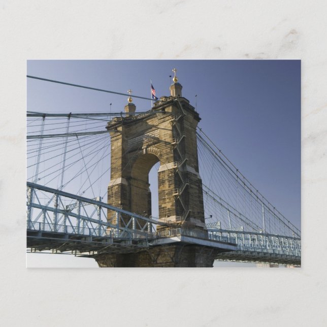 USA, Ohio, Cincinnati: Roebling Suspension 3 Postcard (Front)