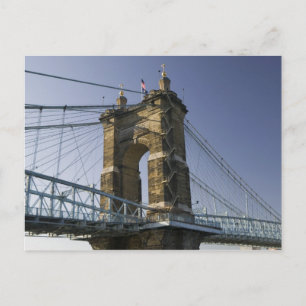 USA, Ohio, Cincinnati: Roebling Suspension 3 Postcard