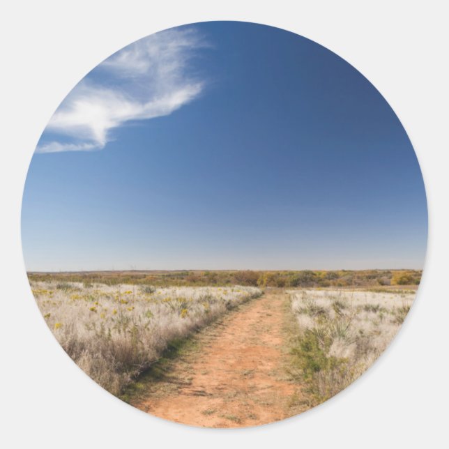 USA, Oklahoma, Black Kettle National Grasslands Classic Round Sticker (Front)