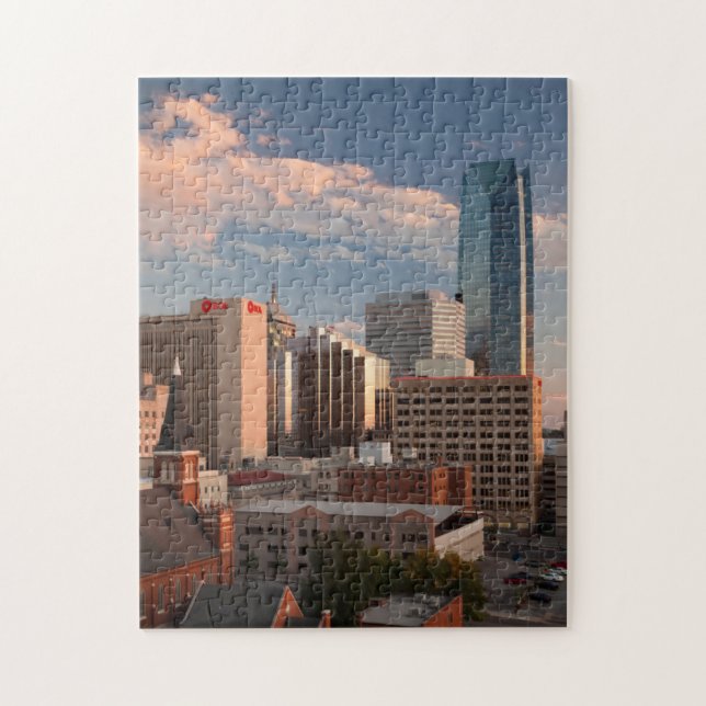 USA, Oklahoma, Oklahoma City, Elevated City Jigsaw Puzzle (Vertical)