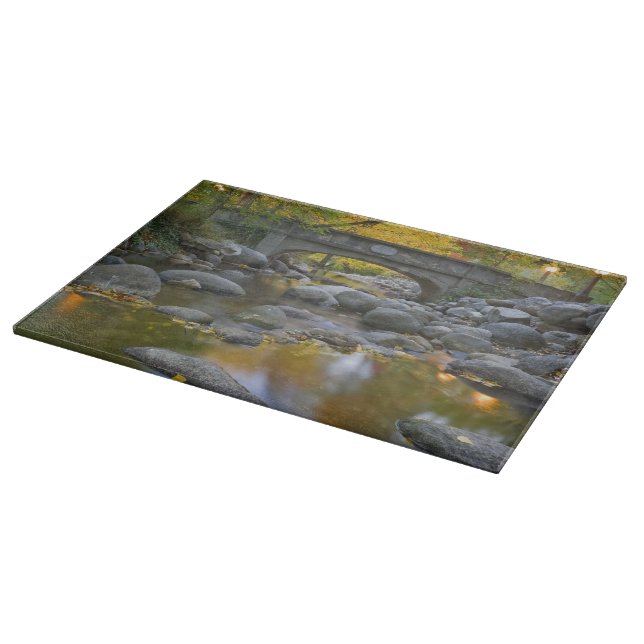 USA, Oregon, Ashland, Lithia Park. Autumn Cutting Board (Corner)