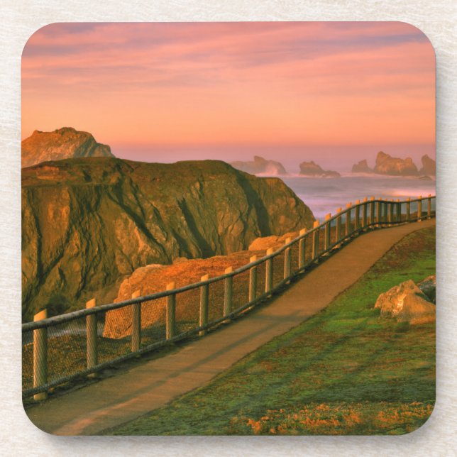 USA, Oregon, Bandon. Rocks Viewed From Trail Coaster (Front)