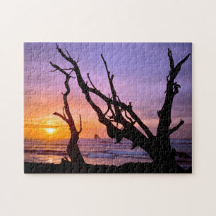 USA, Oregon, Cape Meares. Sunset Jigsaw Puzzle