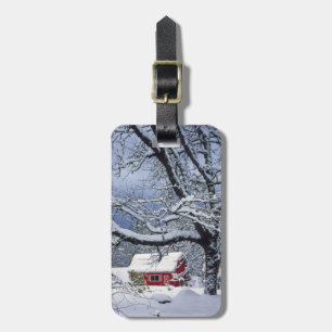 USA, Oregon, Clackamas County. Fresh snow covers Luggage Tag