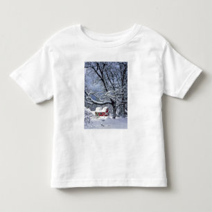 USA, Oregon, Clackamas County. Fresh snow covers Toddler T-Shirt