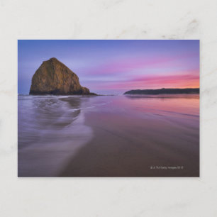 USA, Oregon, Clatsop County, Haystack Rock and Postcard