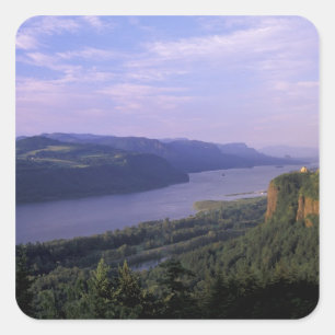 USA, Oregon, Columbia River Gorge National 4 Square Sticker