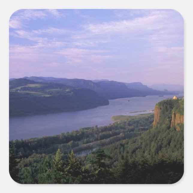 USA, Oregon, Columbia River Gorge National 4 Square Sticker (Front)