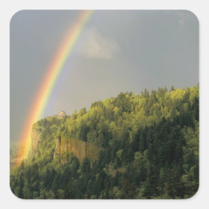 USA, Oregon, Columbia River Gorge National Square Sticker