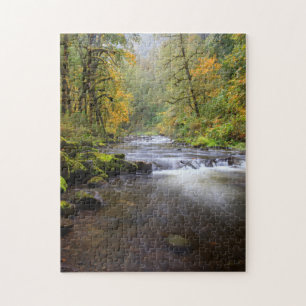 USA, Oregon, Columbia River Gorge, Tanner Creek Jigsaw Puzzle