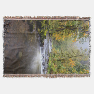 USA, Oregon, Columbia River Gorge, Tanner Creek Throw Blanket
