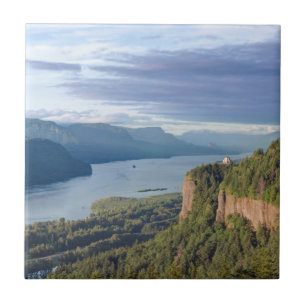 USA, Oregon, Columbia River Gorge, Vista House Ceramic Tile