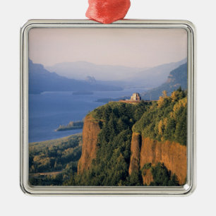 USA, Oregon, Columbia River. Sunset at Crown Metal Tree Decoration