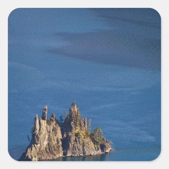 USA, Oregon, Crater Lake, Phantom Ship Square Sticker (Front)