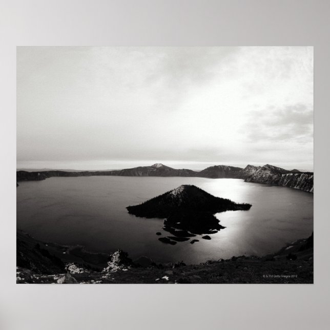 USA, Oregon, Crater Lake, Wizard Island, Poster (Front)