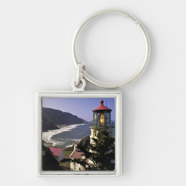 USA, Oregon, Florence. Heceta Head Lighthouse Key Ring (Front)