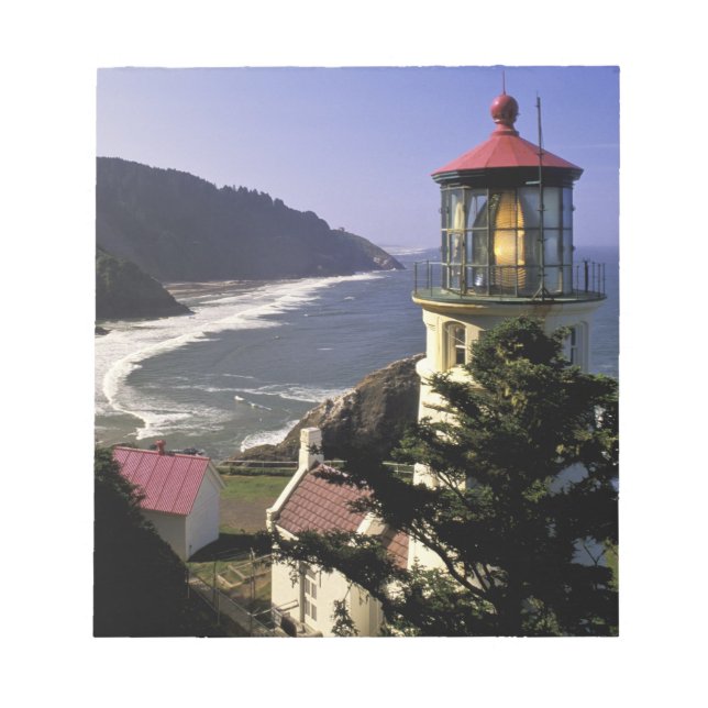 USA, Oregon, Florence. Heceta Head Lighthouse Notepad (Front)