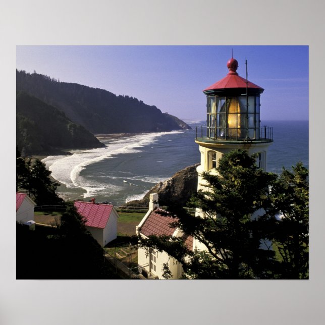 USA, Oregon, Florence. Heceta Head Lighthouse Poster (Front)