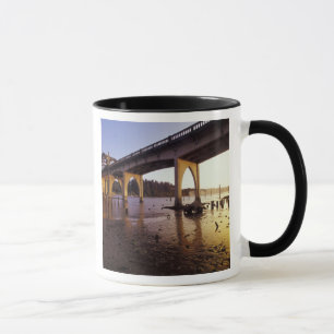 USA, Oregon, Florence. Siuslaw Bridge and Mug