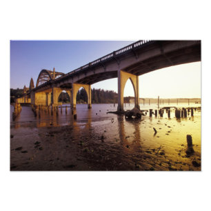 USA, Oregon, Florence. Siuslaw Bridge and Photo Print