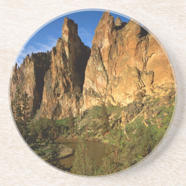 USA, Oregon, Granite Cliffs At Smith Rock State Coaster (Front)