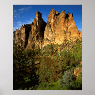 USA, Oregon, Granite Cliffs At Smith Rock State Poster