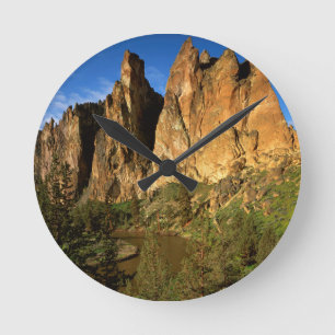 USA, Oregon, Granite Cliffs At Smith Rock State Round Clock