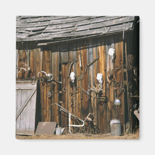 USA, Oregon, Harney County. Old livery stable Magnet