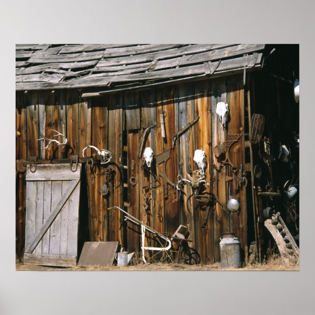 USA, Oregon, Harney County. Old livery stable Poster (Front)
