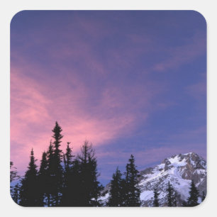 USA, Oregon, Mount Hood from Timberline Square Sticker