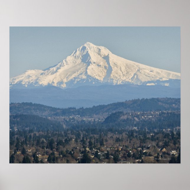 USA, Oregon, Mount Hood in winter Poster (Front)