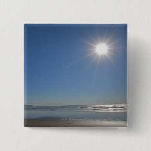 USA, Oregon, Pacific City, sun and beach 15 Cm Square Badge