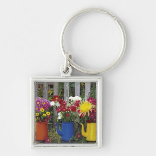 USA, Oregon, Portland. Antique enamelware Key Ring