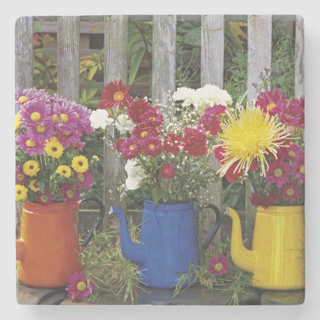 USA, Oregon, Portland. Antique enamelware Stone Coaster (Front)