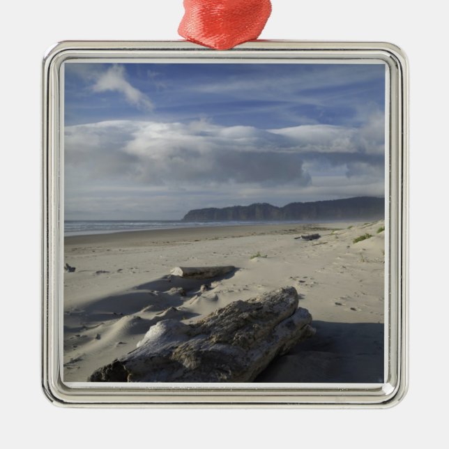 USA, Oregon, Sand Dunes and Ocean, Pacific City Metal Ornament (Front)