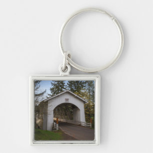 USA, Oregon, Scio, Hannah Bridge 2 Key Ring