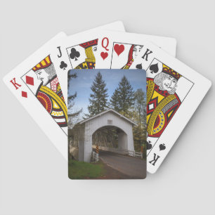 USA, Oregon, Scio, Hannah Bridge 2 Playing Cards
