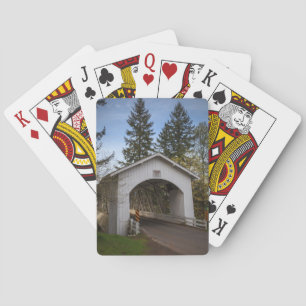 USA, Oregon, Scio, Hannah Bridge 2 Playing Cards