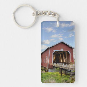 USA, Oregon, Scio, Shimanek Bridge Key Ring