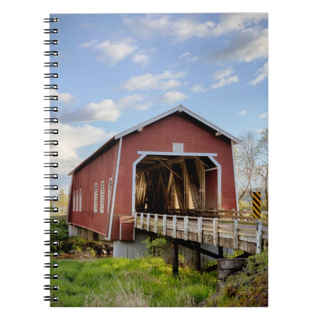 USA, Oregon, Scio, Shimanek Bridge Notebook (Front)
