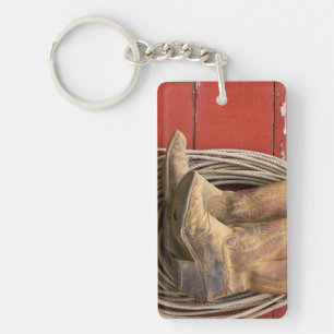 USA, Oregon, Seneca, Ponderosa Ranch. Close-up Key Ring