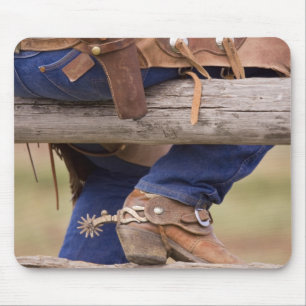 USA, Oregon, Seneca, Ponderosa Ranch. Cowboy Mouse Pad