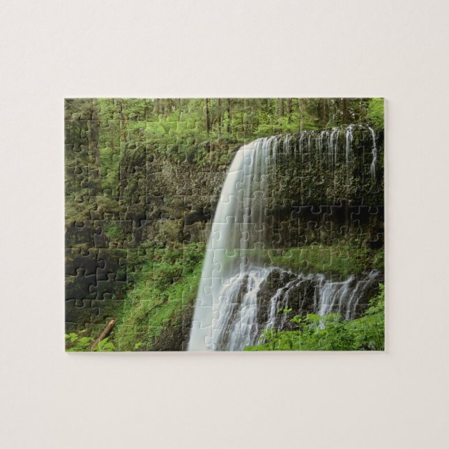 USA, Oregon, Silver Falls State Park. Lower Jigsaw Puzzle (Horizontal)