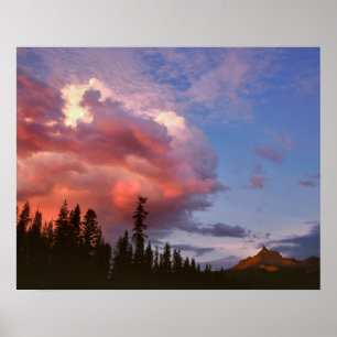 USA, Oregon, Umpqua National Forest. Storm Poster