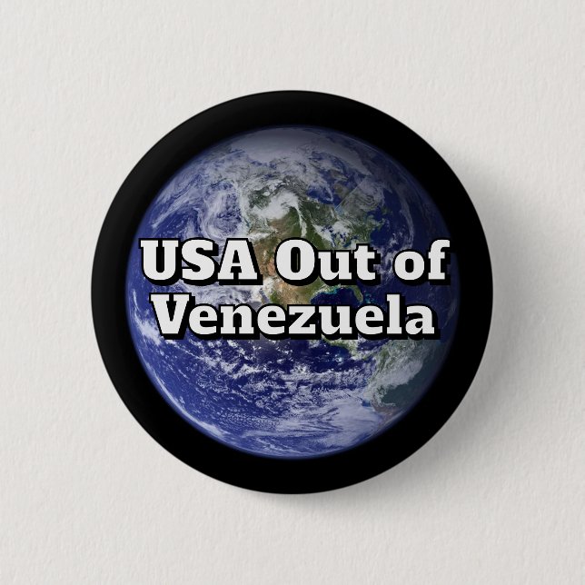 USA out of Venezuela Button (Front)