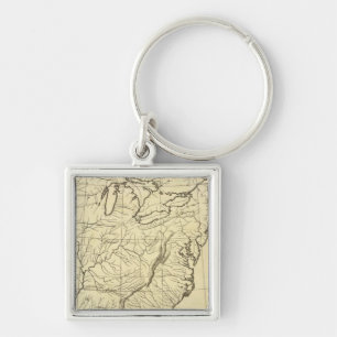 USA outline Key Ring