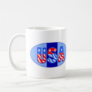 USA Oval  Coffee Mug