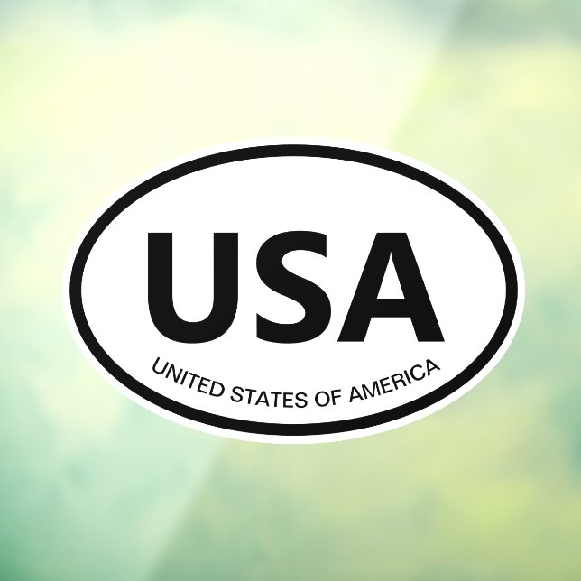 USA oval country code or state abbreviation car (Sheet 3)